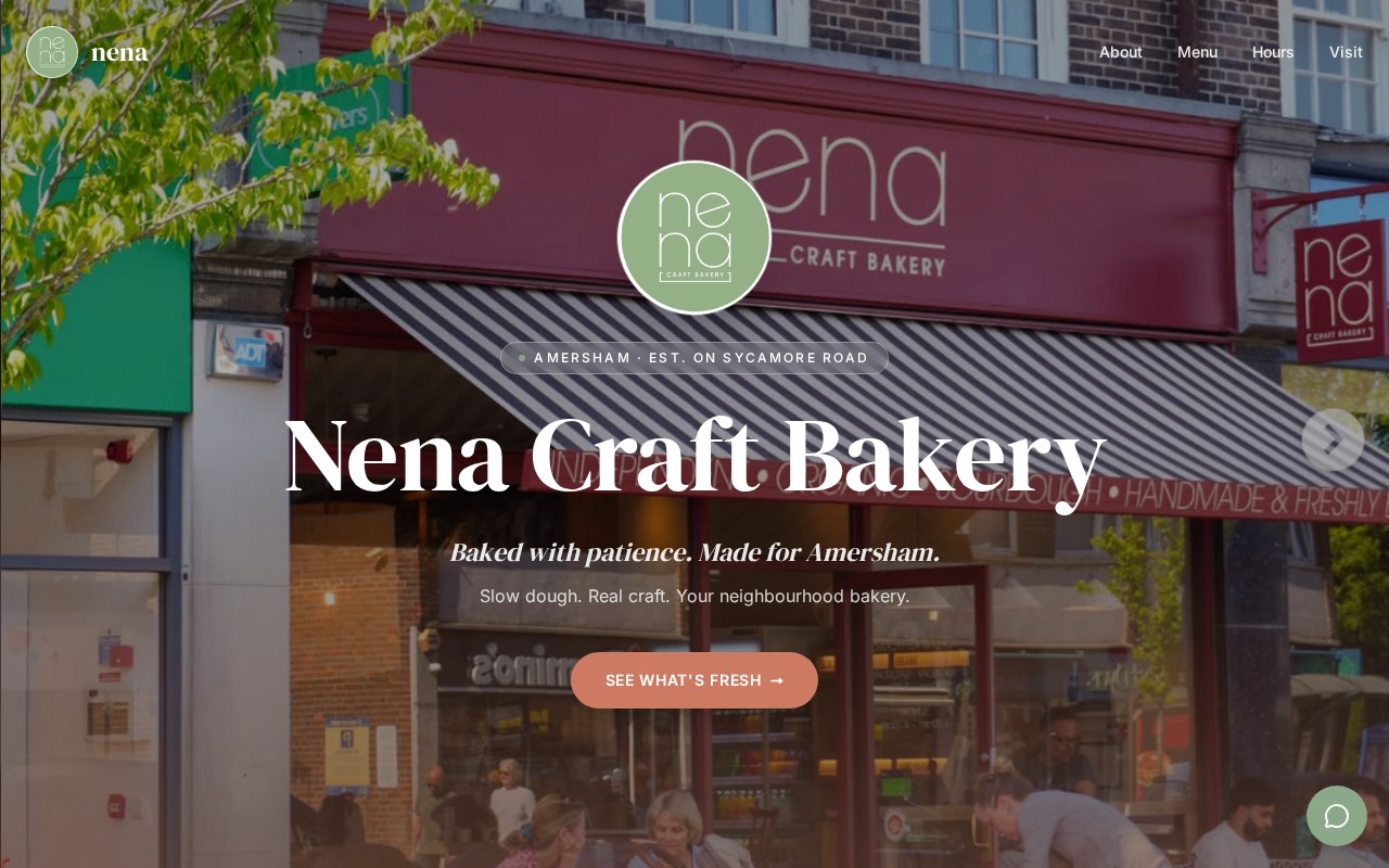 Nena Craft Bakery — artisan bakery website
